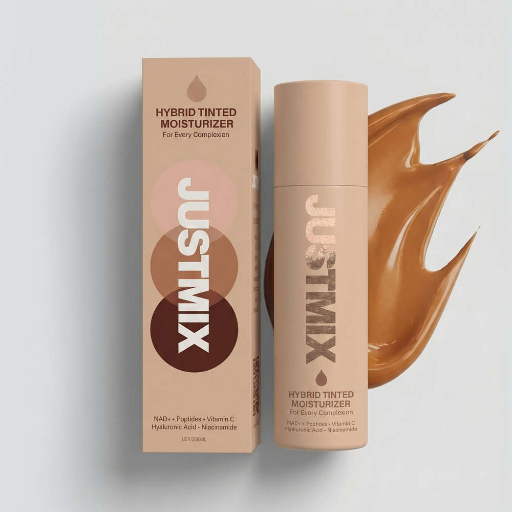 JUSTMIX Hybrid Tinted Moisturizer | 1.05 oz (30ml), Perfect for Travel Skin by Leah