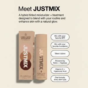 JUSTMIX Hybrid Tinted Moisturizer | 1.05 oz (30ml), Perfect for Travel Skin by Leah